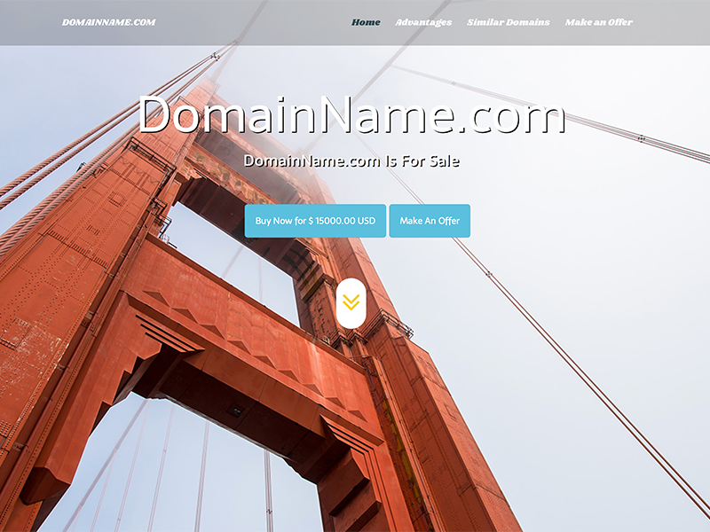 Domain landing page
