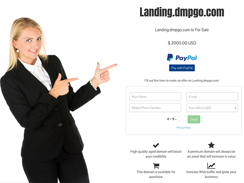 Domain Landing Page: Businesswoman
